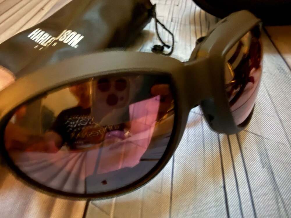 Harley-Davidson Padded Motorcycle Riding Goggles Red Mirror Lens